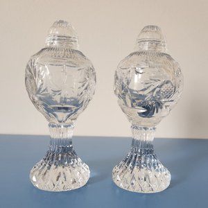 CRYSTAL SALT & PEPPER SHAKERS, DINING, ELEGANT, VINTAGE
